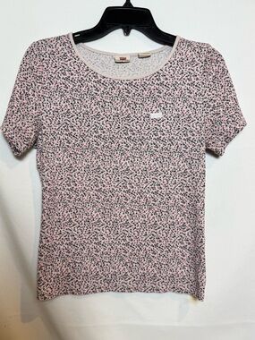 Levi's Ribbed Pink Floral Woman’s Tee Disty Print